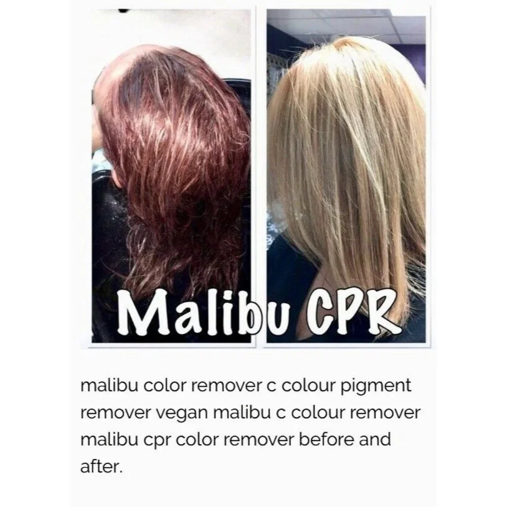 3‎ Malibu CPR Color Remover Stain Pigment Reducer Packets and 3 Processing Caps
